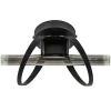 Design plafond/wandlamp mat zwart