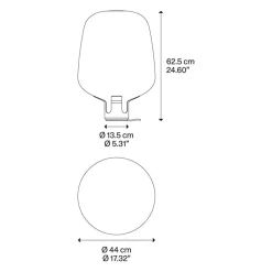 Design tafellamp Flar large terra/turqoise