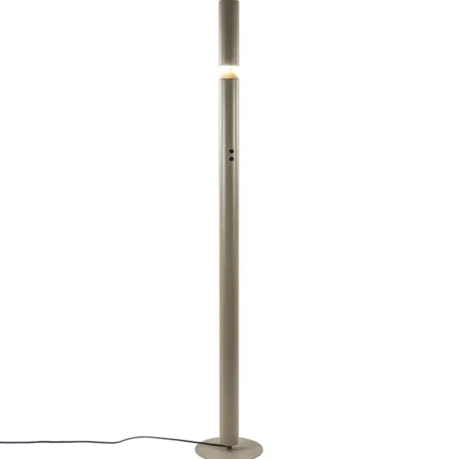 Design vloerlamp beige up+down