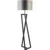 Design vloerlamp frame mat zwart excl kap