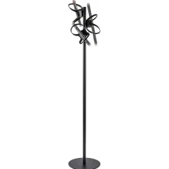 Design vloerlamp mat zwart metaal inclusief LED