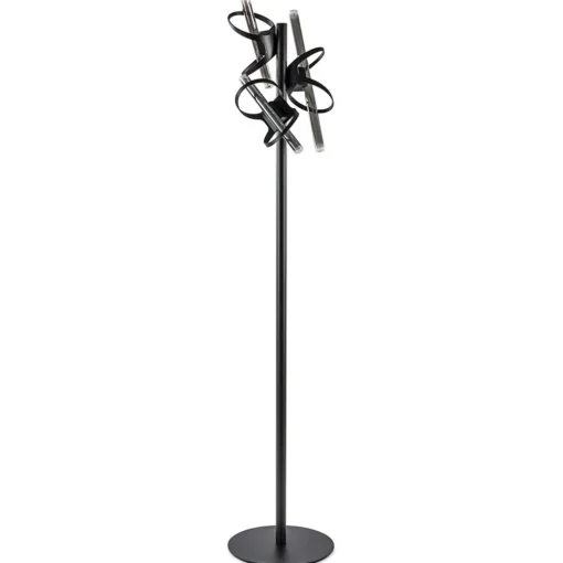 Design vloerlamp mat zwart metaal inclusief LED