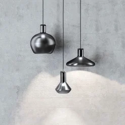 Diesel Living with Lodes hanglamp Flask A metallic black