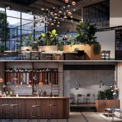 Diesel Living with Lodes hanglamp Flask A metallic black