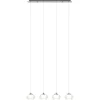 Dimbare LED hanglamp chroom met helder glas