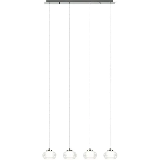 Dimbare LED hanglamp chroom met helder glas