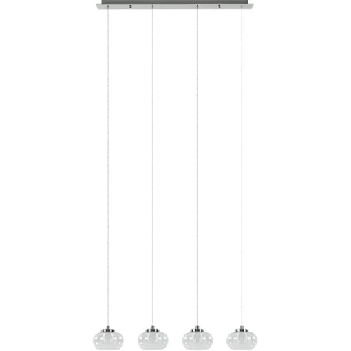 Dimbare LED hanglamp chroom met helder glas