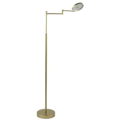 Dimbare LED leeslamp messing op accu oplaadbaar