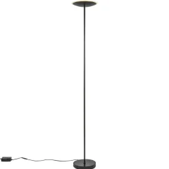 Dimbare LED uplighter vloerlamp mat zwart