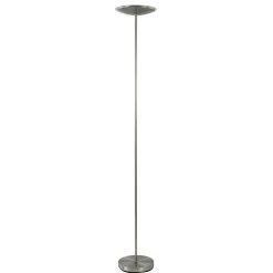 Dimbare LED uplighter vloerlamp nikkel
