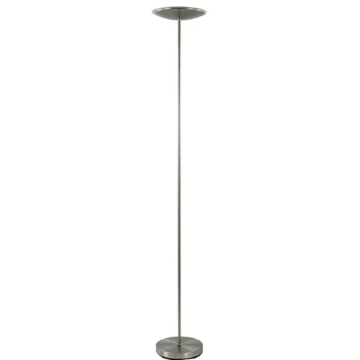 Dimbare LED uplighter vloerlamp nikkel