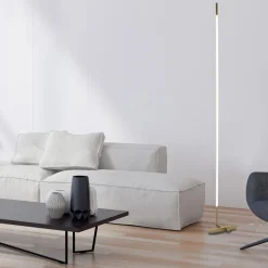 Dimbare LED vloerlamp met verstelbare kap goud