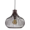 Draadhanglamp landelijk brons-bruin 38cm