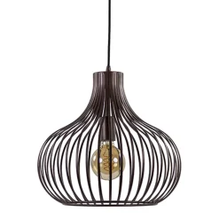 Draadhanglamp landelijk brons-bruin 38cm