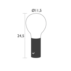 Draagbare buitenlamp IP54 grijs