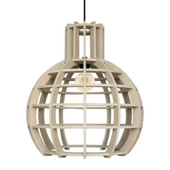 Eettafel hanglamp Globe Lingehof hout
