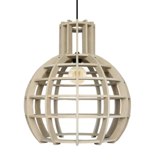 Eettafel hanglamp Globe Lingehof hout