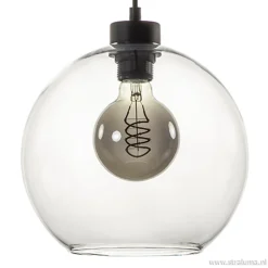 Glazen 3-lichts hanglamp eettafel clear