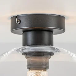 Globe plafondlamp helder glas 30 cm