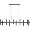 Grote design hanglamp tubes mat zwart 14-lichts
