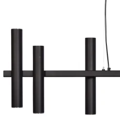 Grote design hanglamp tubes mat zwart 14-lichts