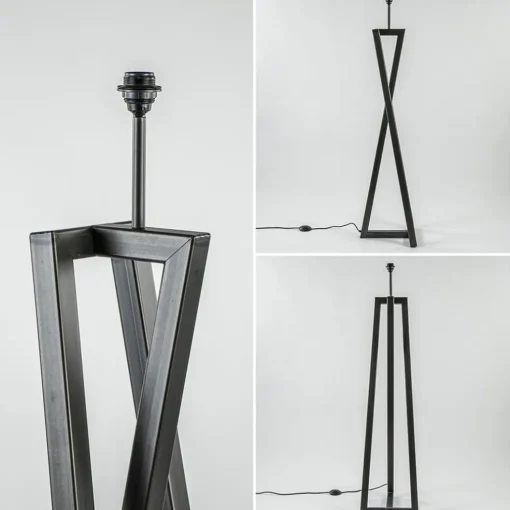 Grote design vloerlamp Calitri staal exclusief kap