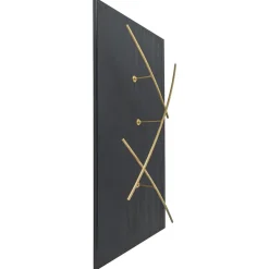 Grote design wandlamp met gouden kapjes