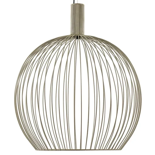 Grote draad hanglamp mat zand 70 cm
