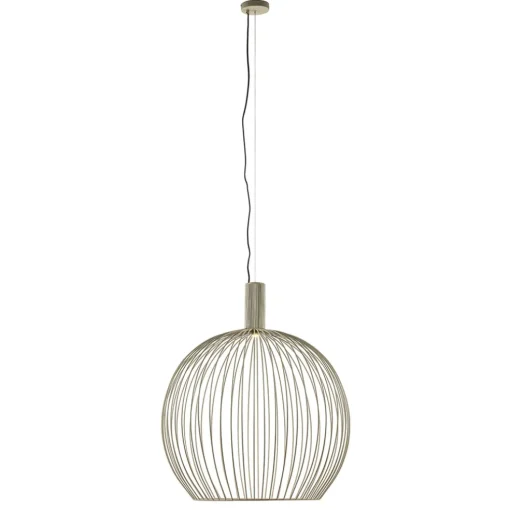 Grote draad hanglamp mat zand 70 cm