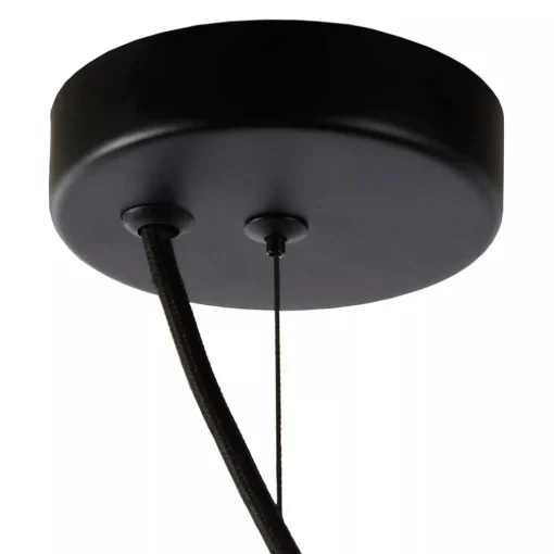Grote hanglamp smoke glazen kap met zwart