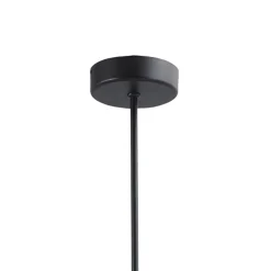 Grote LED hanglamp zwart met helder glazen bollen