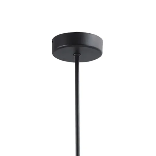 Grote LED hanglamp zwart met helder glazen bollen