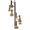 Grote 7-lichts Vide hanglamp brons