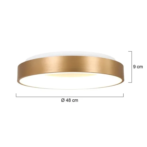 Grote plafondlamp goud 48 cm inclusief LED
