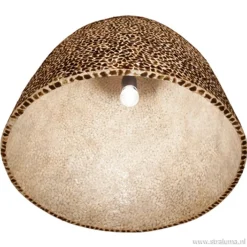 Grote schelpen hanglamp bruin goud