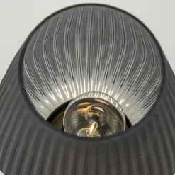 Grote tafellamp Tajera op batterij mat grijs/goud L&L