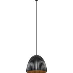 Grote XL hanglamp relief zwart met goud