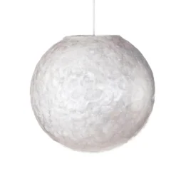 Hanglamp 40 cm rond creme schelpen