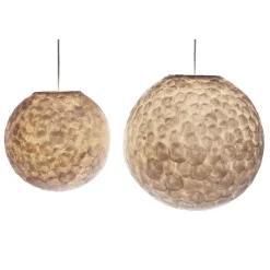 Hanglamp 40 cm rond creme schelpen