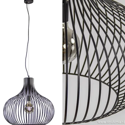 Hanglamp Aglio draad zwart 60cm