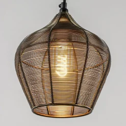 Hanglamp Alvaro 5-lichts antiek brons
