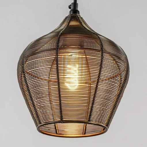 Hanglamp Alvaro 5-lichts antiek brons