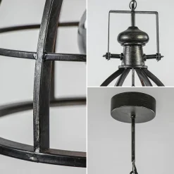 Hanglamp Amy zwartstaal industrieel