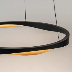 Hanglamp Ascoli 85 ring zwart/matgoud