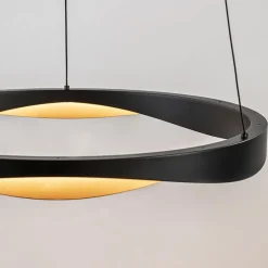 Hanglamp Ascoli 65 rond zwart/matgoud