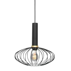 Hanglamp Aureole ovaal zwart