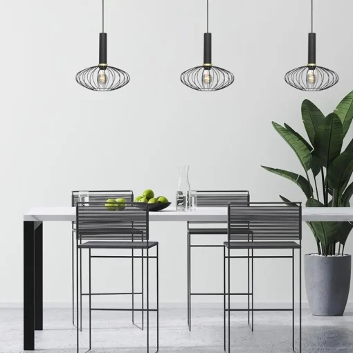 Hanglamp Aureole ovaal zwart