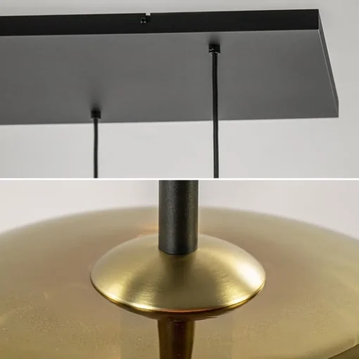 Hanglamp Bellini 6L zwart/gradient gold