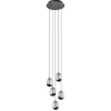 Hanglamp Black Egg 5L rond zwart/helder