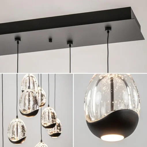 Hanglamp Black Egg 8L zwart/helder